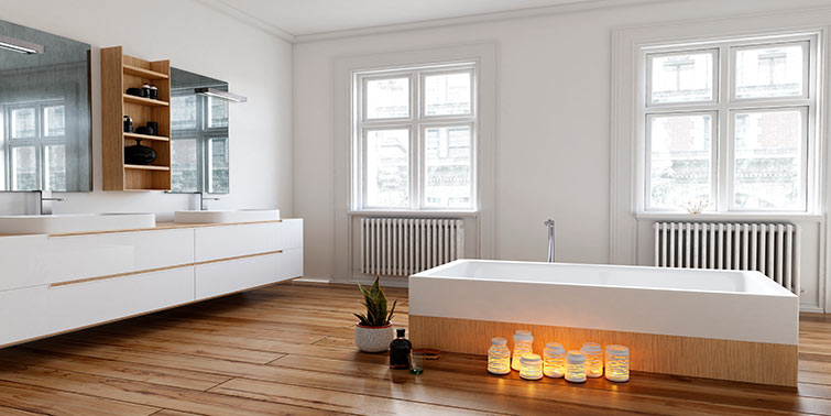 tipos de suelo para la reforma de un baño | Cubicup suelo laminado para baño