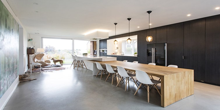 cocinas de microcemento | Cubicup cocina con suelo de microcemento