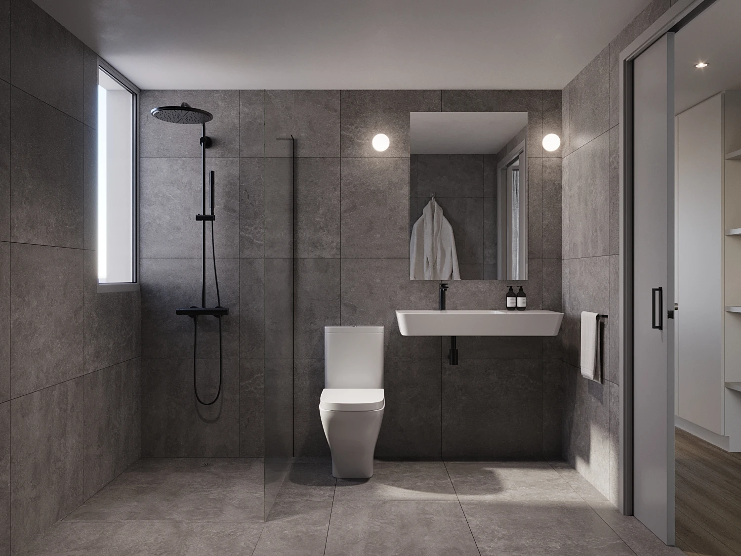 Render baño proyecto Extramurs Valencia