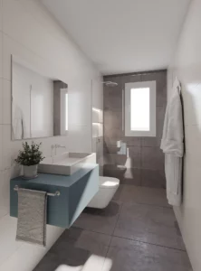 Render Baño proyecto Gaztambide Madrid