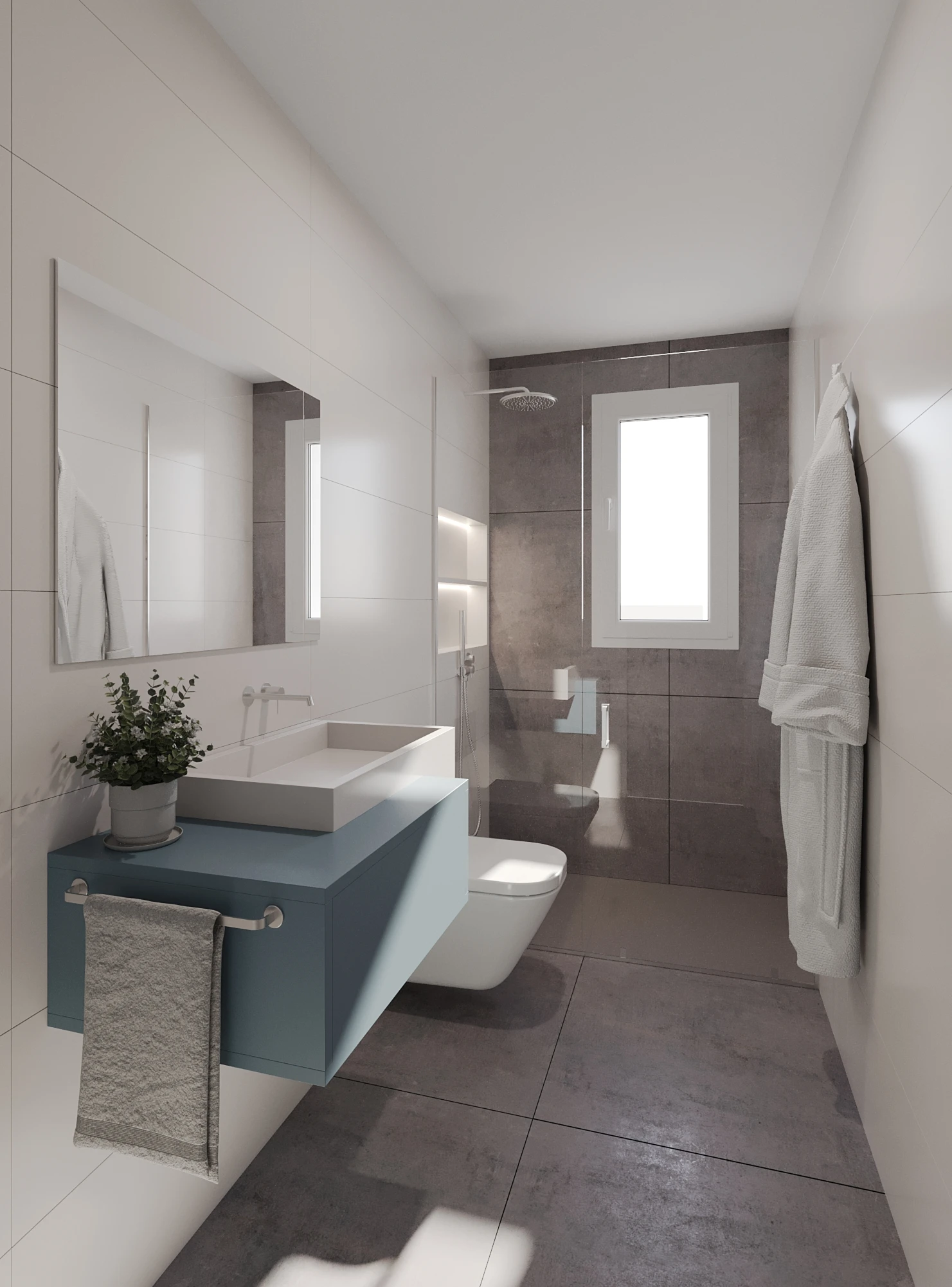 Render Baño proyecto Gaztambide Madrid