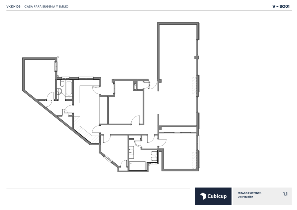 | Cubicup Plano distribución existente proyecto Ensanche Valencia