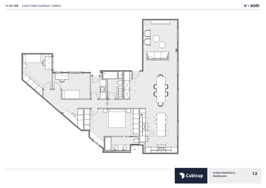 | Cubicup Plano nueva distribución proyecto Ensanche Valencia
