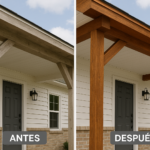 vigas exteriores de madera