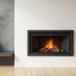 chimenea de leña moderna