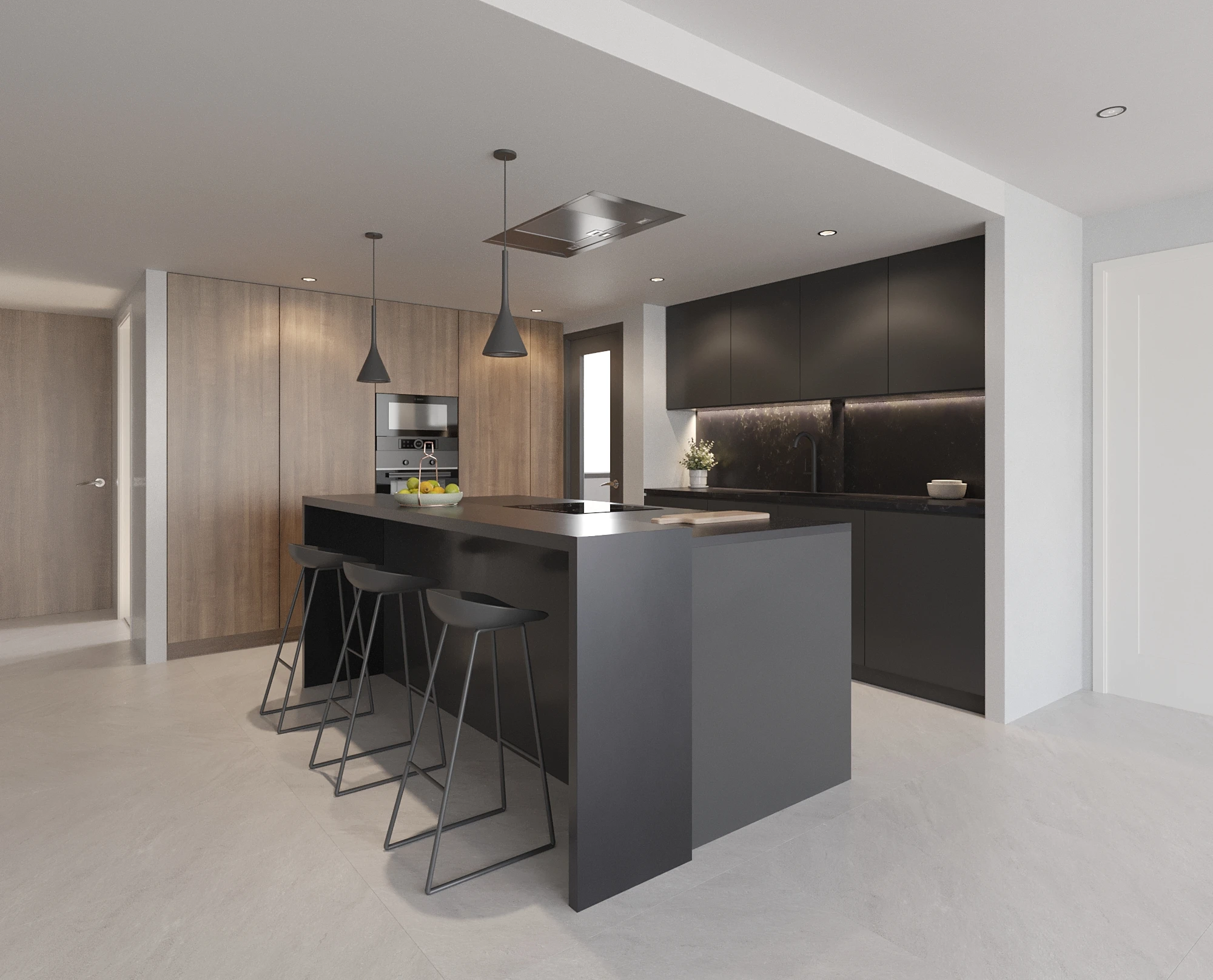 render cocina 1 Teatinos Málaga
