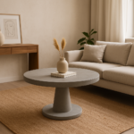 mesa de salón de microcemento